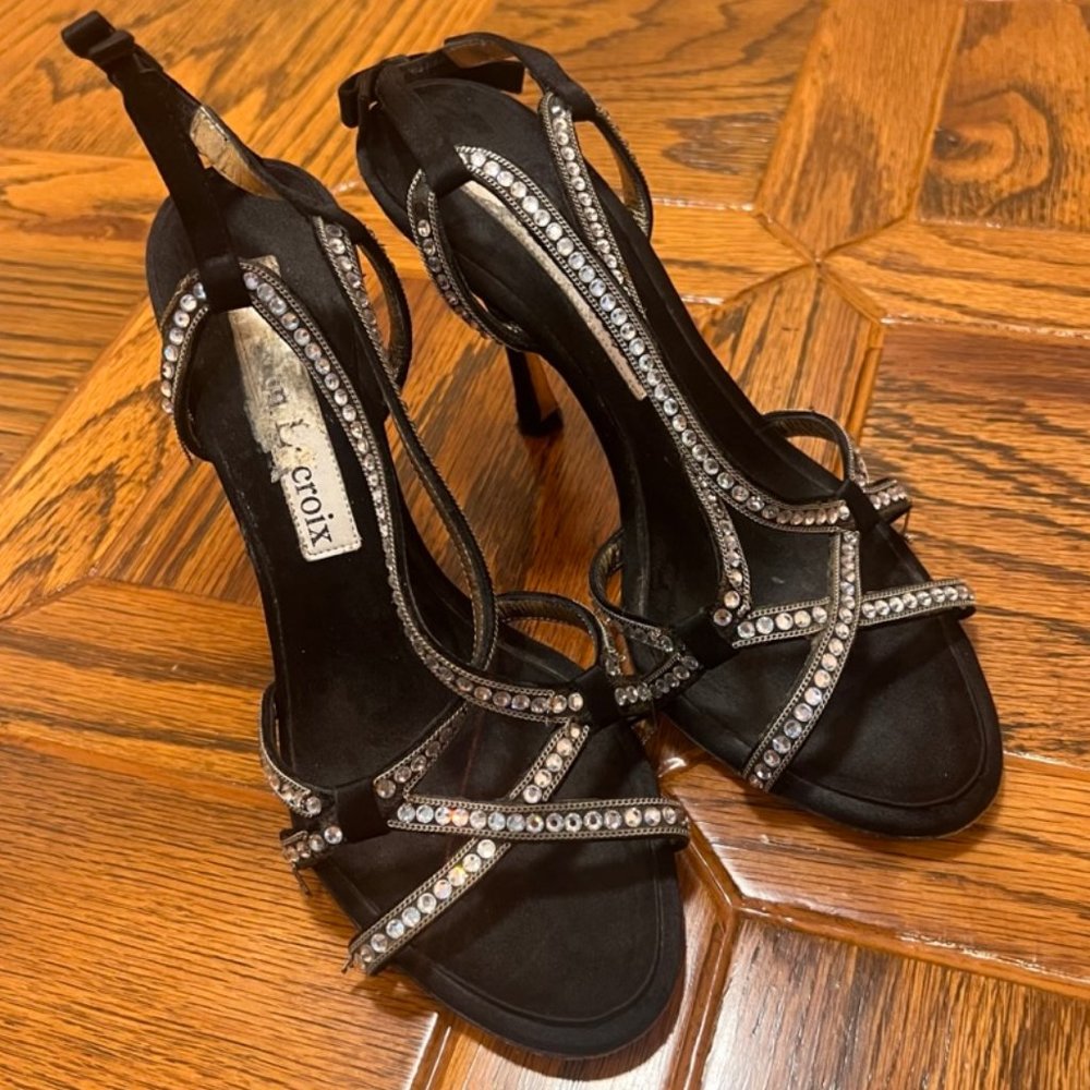 😻 HOST PICK! Christian Lacroix Black Laced High Heels